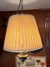 Mid Century Wood Swag Lamp