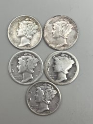 5 Beautiful Mercury Dimes