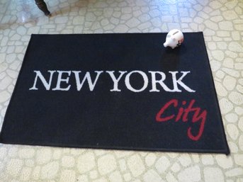 New York City Mat Rug And Piggy Bank