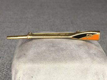 Rare Vintage PRINCETON UNIVERSITY Rowing / Crew Pin / Tie Pin - Vintage 10K Gold Filled - 110 Gold Filled