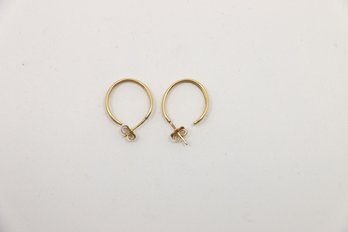 14k Yellow Gold Small Hoop Earrings