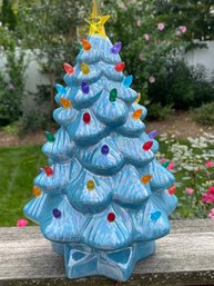 15' Tall Blue Iridescent Ceramic Christmas Tree (tree Only- No Base- Read Description)