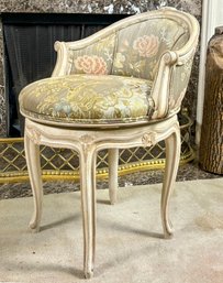 A Vintage French Provincial Vanity Seat By White Fine Furniture