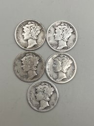 5 Beautiful Mercury Dimes