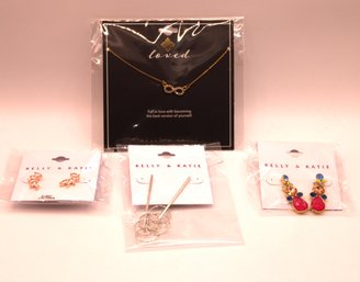 Jewelry   Kelly And Katie Jewelry Lot   Necklace And 3 Pr Of Earrings