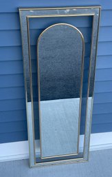 Vintage 1970s / 1980s Brass Tone Illusion Mirror