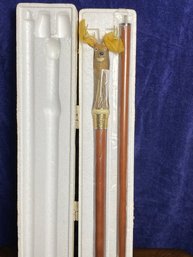 Deer Head Walking Cane