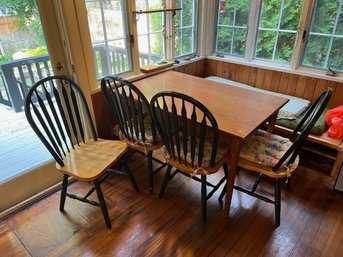 Kitchen Table And 4 Painted Chairs