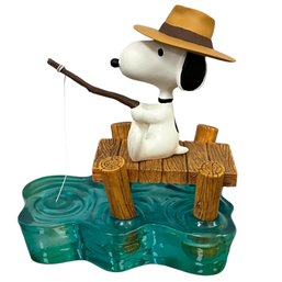 Westland Giftware Peanuts Snoopy Fishing On A Dock Figurine #8385