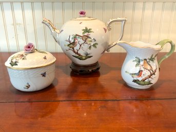 Herend Porcelain Rothschild Tea Set (3 Pcs)