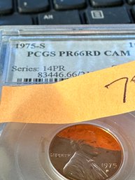 Lincoln Memorial Reverse  1C 1975 S  PR66RD Cameo PCGS