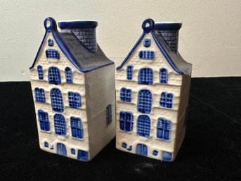 Blue & White Ceramic Candle Holders
