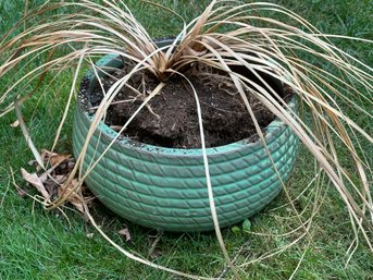 Large Green Ceramic Planter