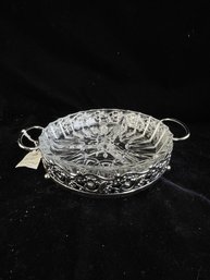 Cut Glass Divided Dish