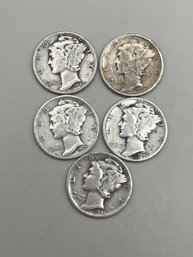 5 Beautiful Mercury Dimes