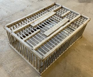 Very Cool Large Antique Wood Chicken Carrier Crate