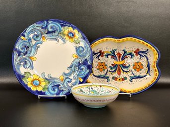 An Eye-Catching Group Of Compatible Italian Ceramics