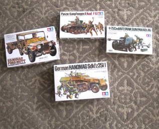 4 Antitank Gunpak Ford Mutt Jeep German Handmag Panzer Soldiers Model Kits