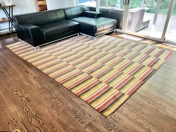 Flat Weave Striped Carpet