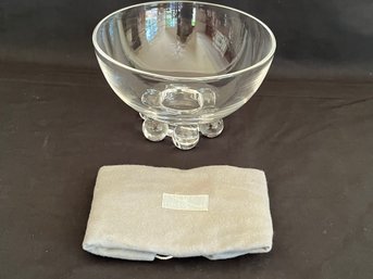 Steuben Crystal Signed Art Glass Footed Bowl - 9'D X 5.5'H