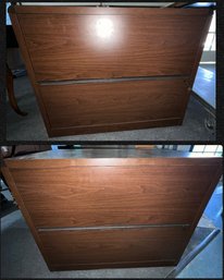 Pair Of 2 Beautiful Wood Filing Cabinets