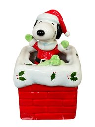 Schmid Up On The House-Top Peanuts Snoopy Christmas Music Box - Vintage - *Super Rare* (2 Of 2)