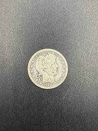 1914-D Barber Silver Quarter