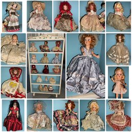 Awesome NANCY ANN Storybook Doll Collection With Original Storybook Cabinet