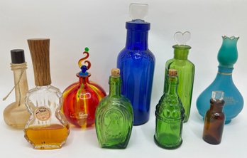 9 Vintage Perfume Bottles: Poison, Murano F&M Ballarin,  Avon, Romance Espanol, Horseshoe & More