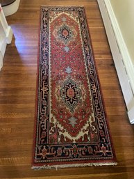 Handmade Wool Runner Area Rug 8ftx29in