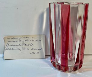 Cranberry And Clear Tumbler