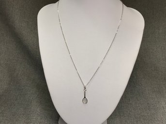 Lovely Sterling Silver / 925 Necklace & Tennis Racket Pendant - Nice Details - GREAT GIFT FOR TENNIS PLAYER !