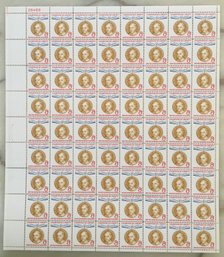 Scott # 1137 FULL SHEET Of Unused 1959 Gold Champions Of Liberty Ernst Reuter 8 Cent U.S. Stamps