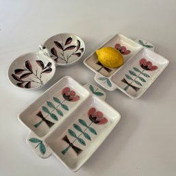 A Trio Of Mid Century Snack Dishes - Perfect For Hors Doeuvres
