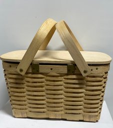 Little Wooden Picnic Basket