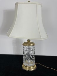 Waterford Overture Glass & Brass Table Lamp