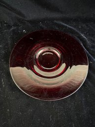 Cranberry Red Glass Dish