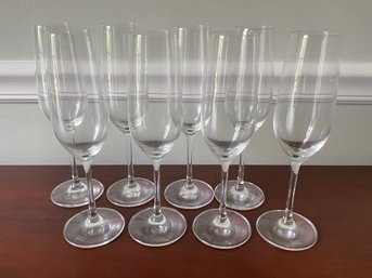 Set Of Clear Champagne Glasses