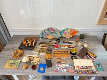 Table Lot Of Smalls And Interesting Items