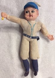 Vintage 1940s Celluloid Baseball Player Doll