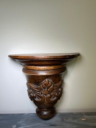 Wooden Pillar Wall Shelf