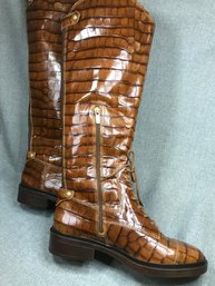 Brand New VINCE CAMUTO Faux Crocodile Boots - $395 Retail Price - INCREDIBLE LOOK - Never Worn 9B US - 40 Eur