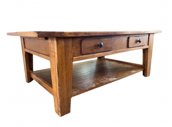 Solid Oak Mission Style Coffee Table