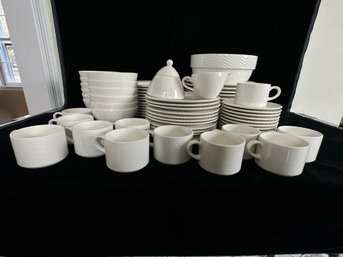 Italian White Ceramic Dish Set