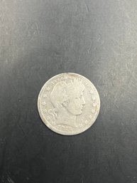 1916-D Barber Silver Quarter