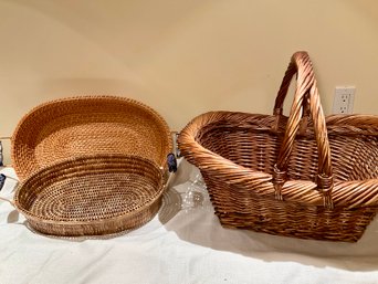 Woven Wicker & Willow Basket Trio