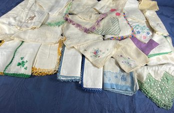 Vintage Handkerchiefs - Embroidered, Crochet Edged, & Embellished