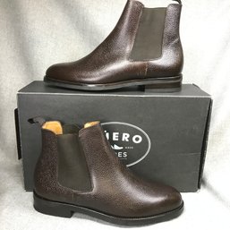 Brand New Pair QUERO Ladies Dark Brown Chelsea Boots - $399 Retail Price - Made In Spain - 10 US / 42 Eu