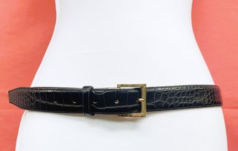 Bally Black Alligator Belt- Size 36