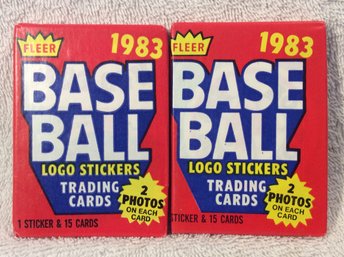 (2) 1983 Fleer Baseball Sealed Wax Packs - L